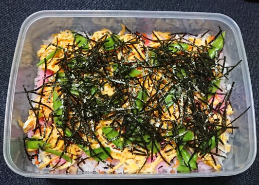 海苔ィ~。載せた時はこんなにパリパリだったのに