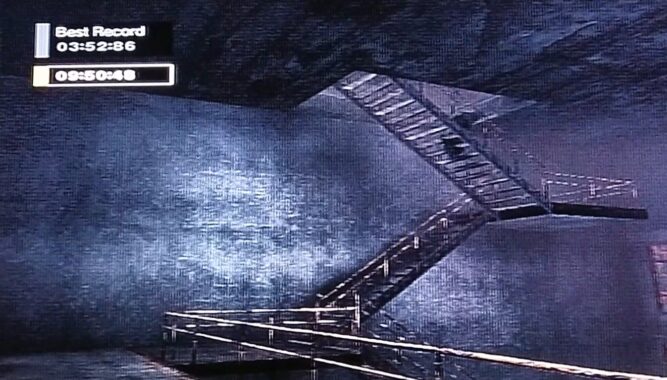 ここで陣取り上階の黒タラコ達を狙撃することで背後にリポップさせない作戦です。どうしても一匹だけ下層階に発生してしまうので要注意です(※狙撃してもOK,見つからなければ無視して進んでもOK)