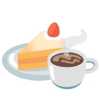 ちょっとだけオヤツタイム。新しい爪研ぎに興味津々なミミーちゃんを見つめながら飲むコーヒーは格別よな~