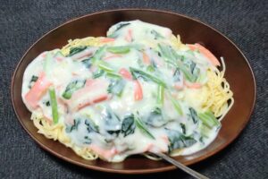 カニカマ&ホウレン草