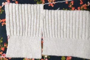 8号で編むと編み目の“ゆとり”が大きくなった。ゆるゆるになり過ぎないよう注意が必要です！
