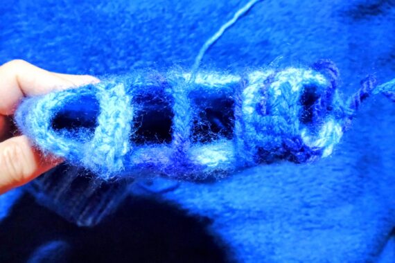 鎖編み4目から6目に変更したので編みやすくなった！